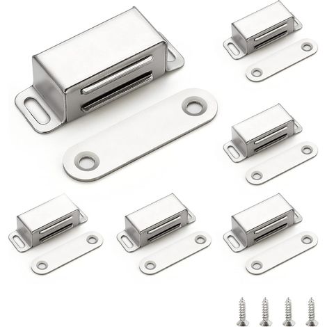 Quincaillerie magnétique pour portes d'armoires en acier inoxydable robuste (1/5)