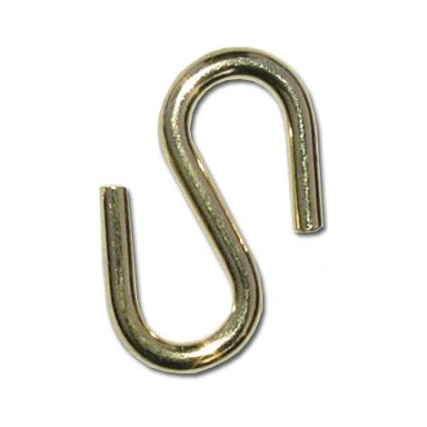 GANCIO A "S" OTTONATO PER QUADRO