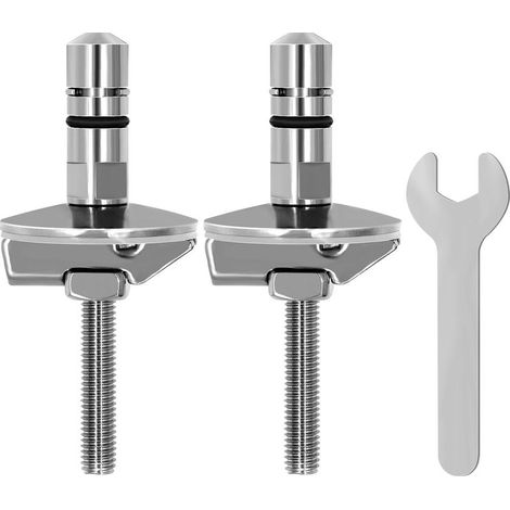 2 Pièces Fixation M6 × 71,5 mm,Abattant WC de Toilettes à Charnière Fixations,Charniere Abattant WC Fixations compatible avec Haro et Luvett (1/5)