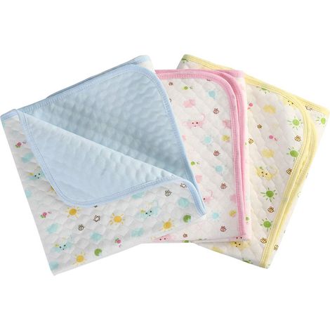 Bébé Infant Imperméable Matelas à Langer - Lavable Matelas Tapis écologique Cotton pour Voyage, Promenade, Kits de Change Dérapage Paquet de 3 (XL (70 x 105 cm)) (1/5)