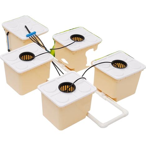 Kit de système de culture hydroponique, capacité de seau de 11L, tension de pompe de 220-240V, puissance de pompe de 4W, niveau de protection IPX8, taille compacte (1/5)