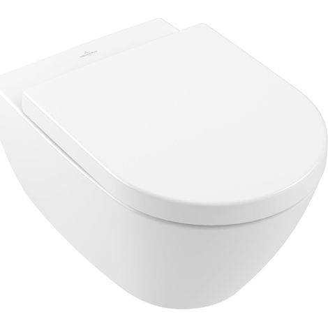 Villeroy & Boch Subway 2.0 WC suspendu 56 cm directflush à fond creux avec abattant Saniclass QuickRelease et softclose - Blanc