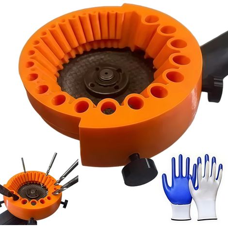 Aiguiseur de foret universel, pour forets de 2 à 13 mm, compatible avec meuleuse 125 mm et meuleuse angulaire, 2 pièces (1/5)