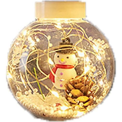 Noël Rideau Lumière 8 Modes Led Guirlande Lumineuse Pour La Fête De Mariage, Décorations De Noël Eu Bonhomme De Neige Blanc Chaud EU A648 BLOW (1/5)