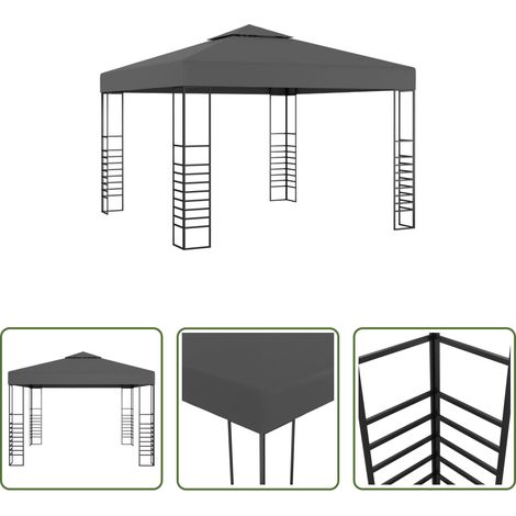 vidaXL Parasol de jardin -  Tonnelle de jardin 3 x 3 m Anthracite (1/5)