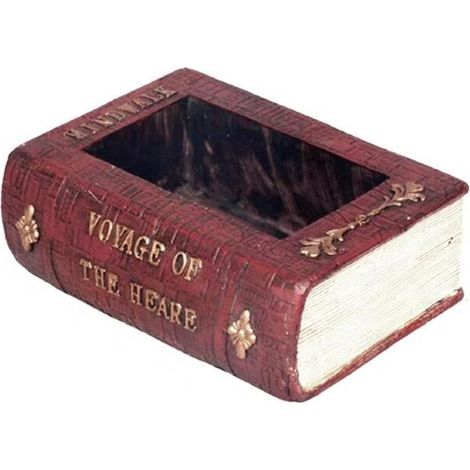 Jarrón floral de resina con forma de libro literario, maceta para suculentas, ideal para jardín, paisaje o sala de estar. Maceta decorativa.