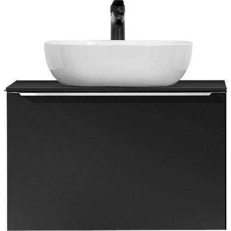 Waschtisch 60cm, matt schwarz, PUEBLA-56-BLACK (1/5)