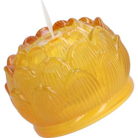 Lampes Fleurs LED Lotus Lumière Jaune Bougie Électronique Verre Imitation Décor Maison Bureau (1/5)