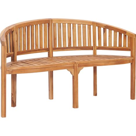 Maison Exclusive - Bananenbank 151 cm Massivholz Teak (1/5)