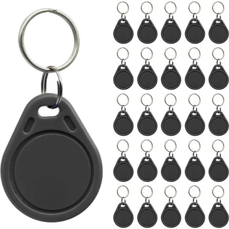 Porte-clés RFID pour hôtels, réinscriptibles à plusieurs reprises. Lot de 200. Fréquence de fonctionnement : 13,56 MHz. (1/5)