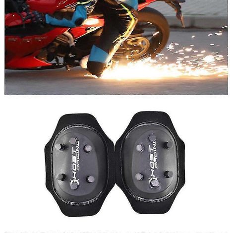 Slider Spark Grinding Knee Bag Protect Motorrad-Knieschoner mit Knopf, Größe 10/20, schwarz, 12 Auslösepunkte