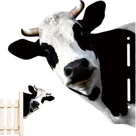 de Fer en Forme de tête de Vache, Vache furtive - Ornement de décoration de pelouse de bétail en métal Statues de Jardin créatives en métal avec tête de, œuvres d'art Modernes (1/5)