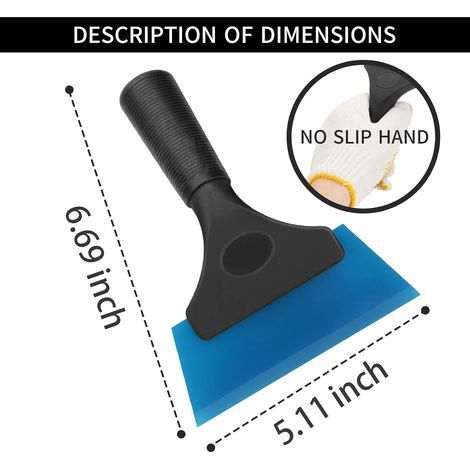 Scheibenwischer (3er-Pack), automatischer Wassergebläse, 12,7 cm (5 Zoll) Gummiwischerblätter mit rutschfestem Griff, für Windschutzscheiben, Rückspiegel und Glastüren (Blau + Grün) (1/5)