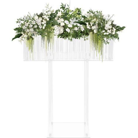 Support à fleurs en acrylique, Centre de Table pour mariage, 78cm Haut Sol Colonne Arrangement Fleurs Support Géométrique, pour la Décoration Fête (1/5)
