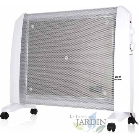 Radiador eléctrico Orbegozo 2000W, Estufa de Mica, Calefactor con Termostato regulable, seguridad antivuelco