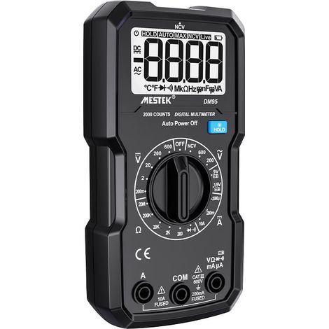 Mestek DM95 Mini NCV Multimètre numérique 9999 points Multimètre numérique Multimètre grand écran (1/5)