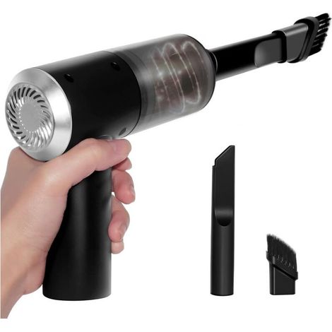 Aspirateur portable sans fil 310 g – Mini aspirateur voiture & bureau, charge USB-C, puissant et léger pour nettoyage rapide (1/5)