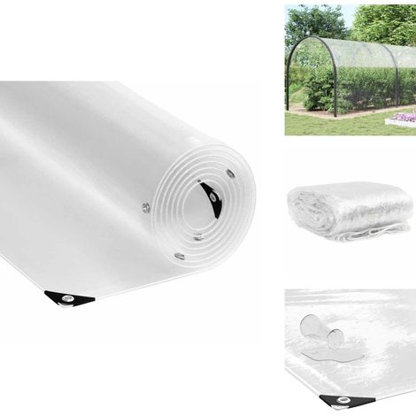 Bâche transparente avec œillets 6x12 m PVC - Bâche Transparente - Bâches Transparentes - Bâche Claire - Bâche Transparente Robuste (1/5)