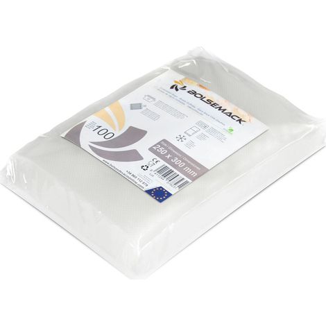 BOLSEMACK Sacchetti Sottovuoto Alimenti 100 Buste 25x30cm - Buste Sottovuoto Alimenti per Macchine Sottovuoto - Sacchetti per Sottovuoto per la Conservazione Degli Alimenti - Senza BPA (1/4)