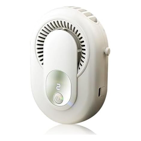Mini-Handventilatoren, tragbarer Hals-Hängelüfter, Wimpern-/Desktop-/Clip-On/Taillenventilator, per USB, wiederaufladbar, 5 Geschwindigkeiten verstellbar, starker Luftstrom, 3500 mA für Schreibtisch (1/5)