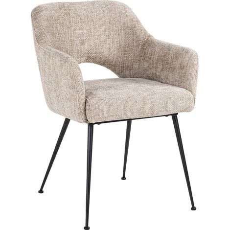 Fauteuil Jenthe Design Confort Ignifuge Richmond - Beige chiné classique et intemporel (1/5)