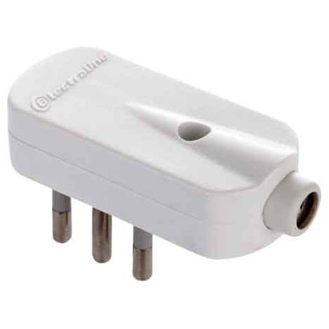 PRISE MOBILE ANGLE 90° 10A 2P+T - Blanc