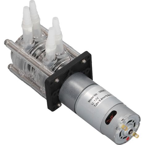Pompe péristaltique 500ml/min, 2 têtes, auto-amorçante, vide, pour aquarium, DC 12V 1000mA, haut débit (1/5)