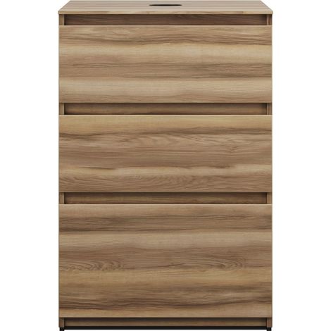 burgbad Lin20 mueble bajo para lavabo con consola, 3 extraíbles, (1/2)