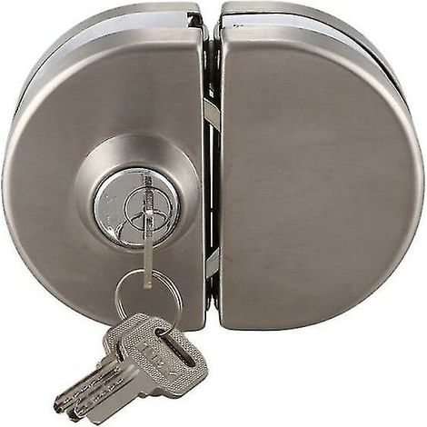 Doppelbolzen-Glastürschloss aus Edelstahl für Schiebetüren mit 10–12 mm Stärke, Bürosicherheit – AquaForge