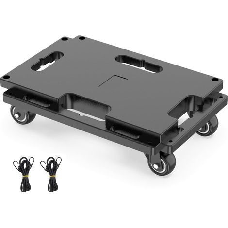 Kit de roulettes de transport, capacité de charge de 200 kg, chariot de transport de meubles, pouvant être couplé, assistant de déménagement, noir, 1 paquet (1/5)
