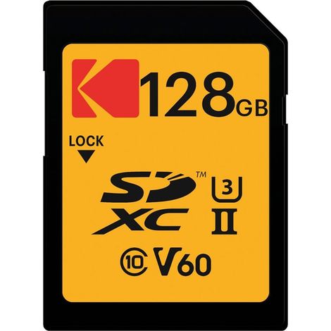 Tarjeta Kodak 128GB UHS-II U3 V60 Ultra Pro