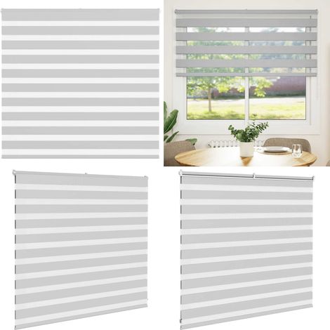 vidaXL Store zèbre gris clair largeur du tissu 155,9 cm polyester (1/5)