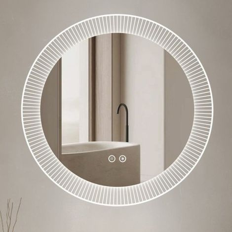Specchio smart rotondo YJ-3001-60 con funzione anti appannamento diametro 60 cm.
