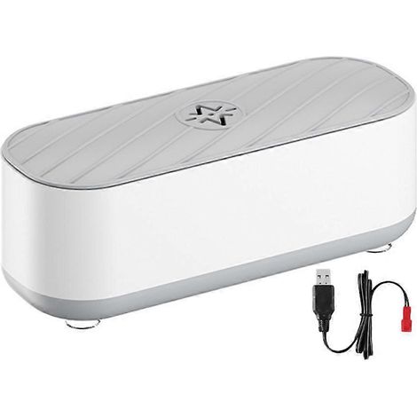 Machine de nettoyage ultrasonique rechargeable à vibrations haute fréquence, brosse pour bijoux et lunettes, brosse pour prothèses dentaires, nettoyeur UV (1/5)
