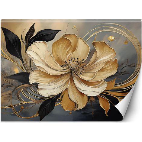 Fototapete Beige Blume Abstrakt 100x70 cm (1/5)