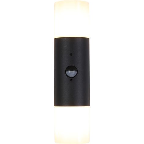 Applique murale Colorado Double noir avec capteur - 39230BK-PIR (1/3)