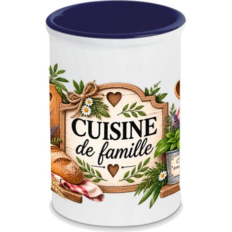 Pot à ustensiles cuisine familiale céramique 13 cm (1/3)
