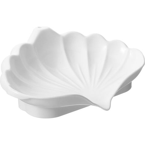 Porte-savon multifonctionnel en polypropylène blanc pour la salle bain douche