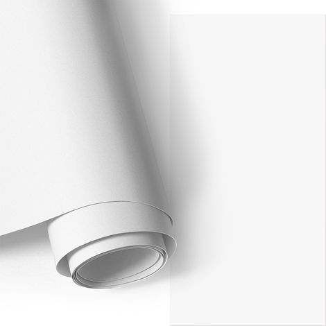 Möbel - Klebefolie - Möbelfolie - abwaschbare und selbstklebende Deko-Folie für Küche - Schrank -Tisch & Fensterbank - Reines Weiß 50x100 cm