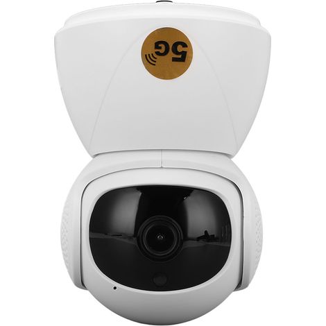 Caméra de surveillance 5G WiFi double bande sans fil smart HD 3MP blanche 5V2A prise UE vidéosurveillance domicile (1/5)