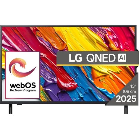 Televisor LG de 43 pulgadas, 4K/Smart TV, 3840 x 2160, Wi-Fi, Bluetooth, Webos, Negro, Modelo 43Qned82A3B (1/5)