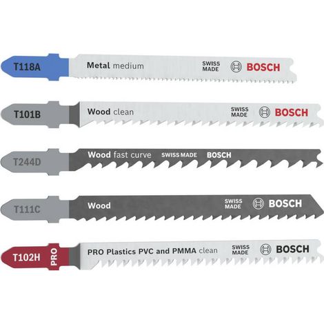 Bosch Accessories 2607012075 Set de lames de scie sauteuse Multi Matériau, 5 pièces 1 pc(s) (1/2)