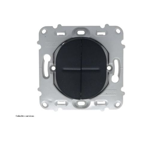Double interrupteur ou Va-et-vient Ovalis Schneider  Finition: Anthracite