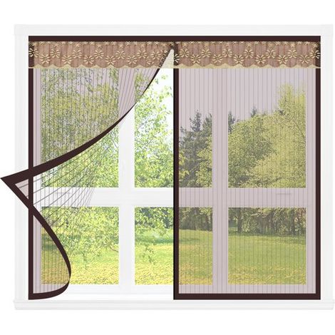 Zanzariere magnetiche per porte e finestre con magneti，Zanzariere magnetiche per porte con telaio completo，Montaggio con velcro，100x120 cm (1/5)