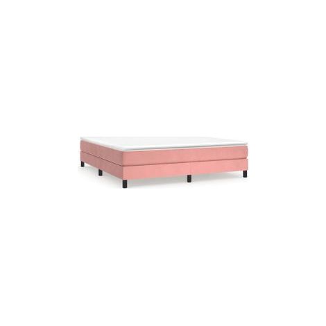 Sommier à lattes de lit avec matelas Rose 160x200 Velours (1/5)