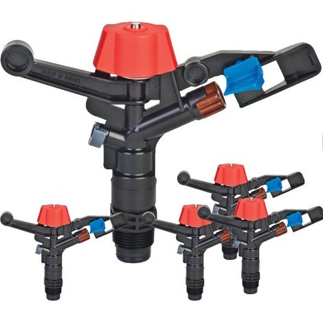 Lot de 5 Arroseur d'arrosage 3/4'' agricole Circulaire 360º 5035SD, 12-14 m. Débit 1,24-1,62 m3/h (1/5)