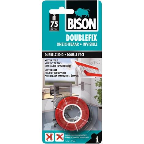 Doppelseitiges Klebeband Bison doublefix 1,5 m 19 mm