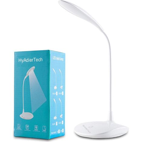 Lampe de Bureau LED, Tactile Lampe de Bureau à LED Dimmable avec 3 Modes D'éclairage, Lampe de Lecture cou de Cygne Flexible, Protection des Yeux Lampe pour Apprendre Lire (1/5)