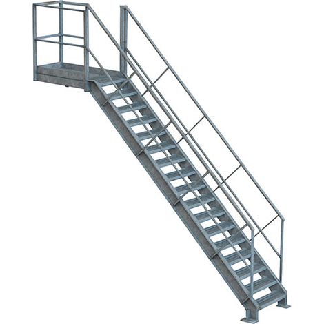 Industrietreppe aus Stahl, 20 Stufen - Standhöhe 4.00m - ETAGL1520