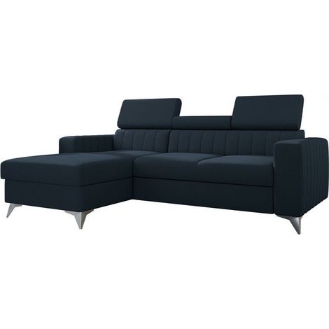 Canapé d'angle Columbus 170, Mono 242, Fonction de couchage, Boîte de literie, 236x172x82cm (1/5)